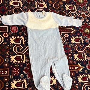 Cozy Cream and Gray Kids One Piece